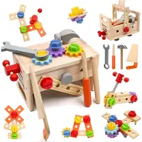 Mira Werkbank Kinderen - Houten Werkbank - Werkbank Little Dutch - Veelkleurig - 22cm x 14cm x 13cm