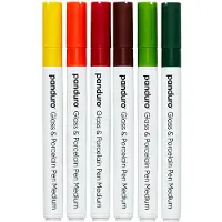 Panduro Glas- en porseleinstiften set - 6 stuks