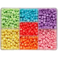 Panduro Kralenmix - letters pastel - 7 kleuren