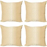 Abakuhaus Beige Gooikussenhoes 4 Pack, geometrisch goudpatroon, Modern Accent dubbelzijdige digitale print, 60 x 60 cm, Lichtperzikbruin