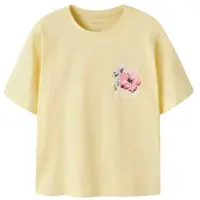 Name it KIDS T-shirt met backprint lichtgeel Meisjes Katoen Ronde hals - maat 116