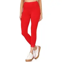 Merry Style MS-MS10-224-LE Dames Leggings met Kant - Sport - Vrijetijdsbroek - 7/8 Lengte - Viscose - Rood - 4XL