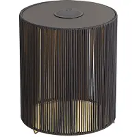 QAZQA Moderne tafellamp voor buiten donkergrijs incl. LED oplaadbaar en solar IP54 - Rope
