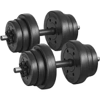 Songmics - Dumbells - Verstelbare Halterset - Dumbell Set - Met Stalen Verbindingsbuis - 20 kg - Voor Fitness Training