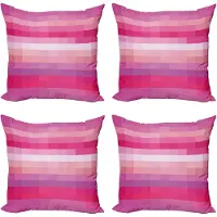 Abakuhaus Hot Pink Throw Pillow Cover 4 Pack, Samenvatting Levendig, Modern Accent Dubbelzijdig Digitaal Print, 50 x 50 cm, Droog Roze Palroze