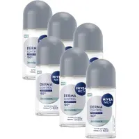 Nivea MEN Derma Control Clinical Ultra Comfort Deodorant Roller- 100u Anti‑transpirantbescherming - Pro‑Vitamine B5 - Voordeelverpakking - 6x50ml