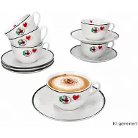 Ritzenhoff & Breker 6x cappuccinotasse met 6x ondertasse Caffee Amore - 412857