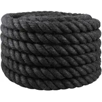 vidaXL Jute Touw 36 mm Zwart 100% Tossa jute