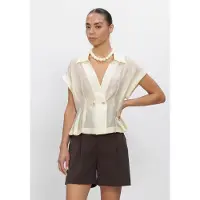 Copenhagen Muse Dames Tops & T-shirts Cmmolly-shirt 207896 - Creme - Maat M
