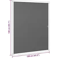 vidaXL Insectenscherm voor ramen Bruin 120 x 140 cm