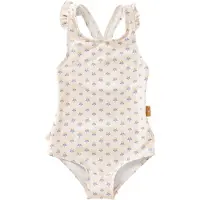 Fresk 86 -Zwemkleding met UV-bescherming UPF 50 - Sneldrogend - Tweedelig Zwempak - Bikiniset Meisjes - Beige - Paisley