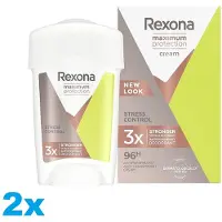 Rexona - Deodorant Stick - Maximum Protection Stress Control Dry - Tegen Stresszweet - 45 ml - Voordeelverpakking - 2 stuks