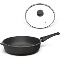 Hoffmann CLASSIQ hapjespan - Ø 28 cm - Antikleef - Afneembare steel - Met glazen deksel - Gemaakt in Duitsland