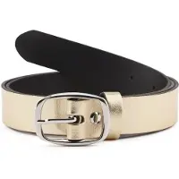 Merry Style Ladeheid Dames Kledingriem - Riem - Broekriem - Verstelbaar - Leer - MS-EL-D41 - Goud - 90 cm