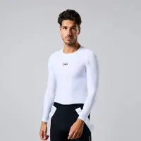 Acelera Base Layer Lang - Thermo Ondershirt Lange Mouw - Fietsondergoed Heren - Fietsshirt Lang - Fiets Ondershirt - Wit - Heren - Maat XL