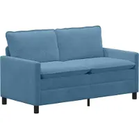 vidaXL Bank Blauw 156 x 81 x 87,5 cm Stof