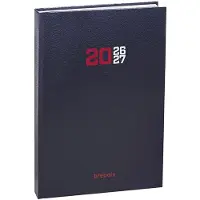 Brepols agenda 2026-2027 - Prevision COLLEGE - Schoolagenda - 1 week op 2 pagina's - Gekartonneerde omslag - Weekoverzicht - Blauw - 17.1 x 22 cm