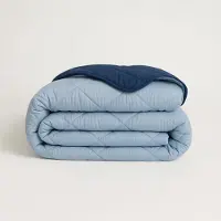 Y-NOT - Dekbed Zonder Overtrek 240x220 - All Season - Zacht & Wasbaar - Light Blue/Dark Blue