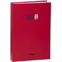 Brepols agenda 2026-2027 - COLLEGE - Schoolagenda - 1 dag per pagina - Gekartonneerde omslag - Dagoverzicht - Rood - 11.5 x 16.9 cm
