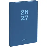 Brepols agenda 2026-2027 - Student RAINBOW - Schoolagenda - 1 week op 2 pagina's - Linnen omslag - Weekoverzicht - Lichtblauw - 9 x 16 cm