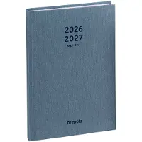 Brepols agenda 2026-2027 - Weekly Notes NATURE - Schoolagenda - 16 maanden - 1 week 1 pagina - Gebonden - Week & notes - Blauw - 14.8 x 21 cm
