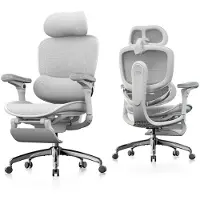 Sihoo Doro C300 V2 Ergonomische Bureaustoel - Voetensteun - Dubbele Dynamische Lendesteun - 8D Gecoördineerde Armleuningen - Verstelbaar voor Werk en Gaming - Wit