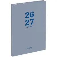 Brepols agenda 2026-2027 - Bretime CORAL - Schoolagenda - 16 maanden - 1 week per 2 pagina's - Gekartonneerde omslag - Weekoverzicht - Grijs - 14.8 x 21 cm