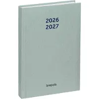 Brepols agenda 2026-2027 - Student NATURE - Schoolagenda - 1 week op 2 pagina's - Gekartonneerde omslag - Weekoverzicht - Groen - 9 x 16 cm