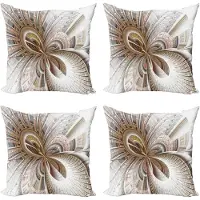 Abakuhaus Steampunk decoratieve kussenhoezen, set van 4, moderne accenten, dubbelzijdige digitale print, 60 x 60 cm, meerkleurig
