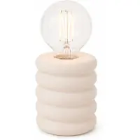 Casa Di Elturo LUMORA Tafellamp Beige – Ø9 x H18 cm cm – Dolomiet – Inclusief LED Lamp – Draadloos – Werkt op Batterijen – Sfeerverlichting
