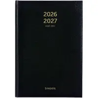 Brepols agenda 2026-2027 - Bretime LIMA - Schoolagenda - 16 maanden - 1 week per 2 pagina's - Gebonden - Weekoverzicht - Zwart - 14.8 x 21 cm