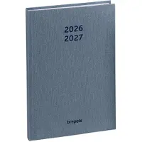 Brepols agenda 2026-2027 - NATURE - Schoolagenda - 1 dag per pagina - Gekartonneerde omslag - Dagoverzicht - Blauw - 11.5 x 16.9 cm
