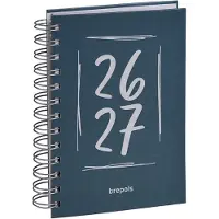 Brepols agenda 2026-2027 - DOODLE DASH - Schoolagenda - 1 dag per pagina - Wire-O - Dagoverzicht - Blauw - 11.5 x 16.9 cm