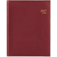 Brepols bureau agenda 2027 - TIMING [0.136] - LIMA - Bureau agenda - 1 week op 2 pagina's - Weekoverzicht - Bordeaux - 17.1 x 22 cm