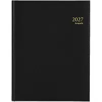 Brepols bureau agenda 2027 - TIMING [0.136] - LIMA - Bureau agenda - 1 week op 2 pagina's - Weekoverzicht - Zwart - 17.1 x 22 cm