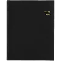 Brepols bureau agenda 2027 - CONCORDE [0.240] - LIMA - Bureau agenda - 1 week op 2 pagina's - Weekoverzicht - Zwart - 21 x 27 cm