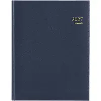 Brepols bureau agenda 2027 - TIMING [0.136] - LIMA - Bureau agenda - 1 week op 2 pagina's - Weekoverzicht - Blauw - 17.1 x 22 cm
