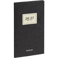 Brepols agenda 2026-2027 - Interplan ESSENZ - Schoolagenda - 16 maanden - 1 week op 2 pagina's - Gebonden - Antraciet - 9 x 16 cm