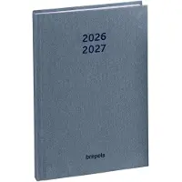 Brepols agenda 2026-2027 - Student NATURE - Schoolagenda - 1 week op 2 pagina's - Gekartonneerde omslag - Weekoverzicht - Blauw - 9 x 16 cm