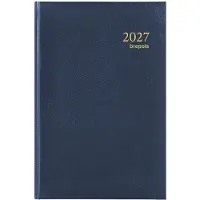 Brepols bureau agenda 2027 - SATURNUS LUXE [0.216] - LIMA - Bureau agenda - 1 dag op 1 pagina - Dagoverzicht - Blauw - 13.3 x 20.8 cm