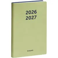 Brepols agenda 2026-2027 - COLORA - Schoolagenda - 1 dag per pagina - Semi-soepele omslag - Dagoverzicht - Groen - 11.5 x 16.9 cm