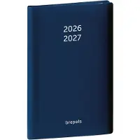 Brepols agenda 2026-2027 - Student PVC SETA - Schoolagenda - 1 week op 2 pagina's - Soepele omslag - Weekoverzicht - Blauw - 9 x 16 cm