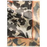 Marc O'Polo Sjaal crème / oranje / abrikoos / zwart