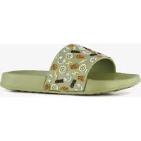 Scapino Kinder badslippers met game icoontjes groen maat 26