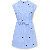ONLY GIRLS Jurk 'KOGNEW LINA' lichtblauw / donkerblauw / wit