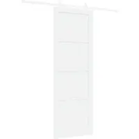 vidaXL Schuifdeur Wit 83 x 232 cm Massief grenenhout