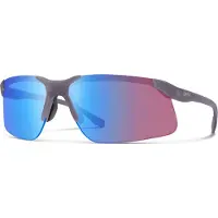 Smith - Zonnebrillen - Cipher Matte Meteorite Crystal ChromaPop Low Light Rose Blue Mirror voor Unisex - Bordeauxrood