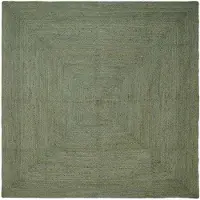 vidaXL Vloerkleden Vierkant Olijfgroen 200 x 200 cm Jute