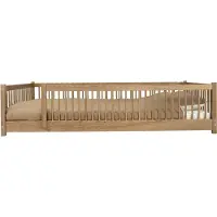 Colorfull Home Collection Kinderbed Colorfull Home Vloerbed Lou 90x200 Pure Walnut Wash