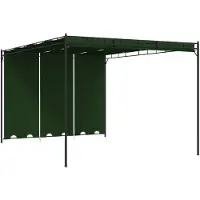 vidaXL Paviljoen, 4 x 3 x 2,3 meter, groen, polyester en staal